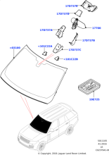 LR048990 - Land Rover Mirror - Rear View - Inner