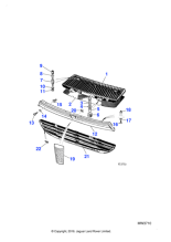 BEC21572 - Jaguar Radiator grille