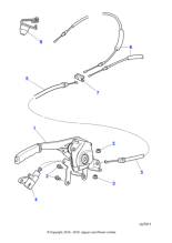 XR836023LGM - Jaguar Handbrake lever