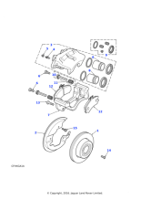 SEG000030E - Land Rover Housing-front caliper