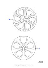 Alloy Wheel - 20" Style 6014, 6 split-spoke, Satin Grey Diamond Turned finish