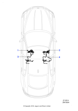 C2Z24146 - Jaguar Driver's seat harness