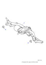 C2D30570 - Jaguar Wiper motor and mechanism