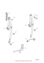 EVB500300PMA - Land Rover Buckle - Seat Belt