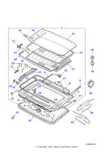 EFT500070 - Land Rover Panel-sunroof glass lid