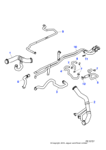 C2P2186 - Jaguar Heater hose