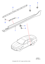 C2D16647XXX - Jaguar Body side moulding