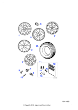 XR826421E - Jaguar Alloy road wheel