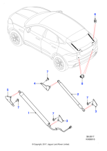 J9C2764 - Jaguar Tailgate strut