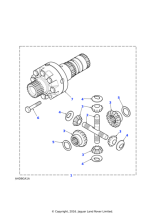 LR055370 - Land Rover Differential assembly-transfer box
