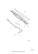 GJA8954EC - Jaguar Wiper arm
