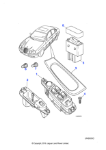 XR837171 - Jaguar Driver's door switchpack