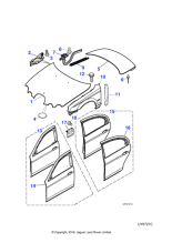 XR819327 - Jaguar Trunk lid hinge