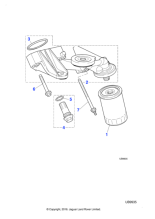 XR835640 - Jaguar Oil filter adaptor