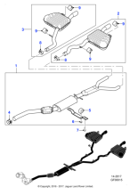 T4A33344 - Jaguar Exhaust silencer/tail pipe assembly