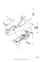 GNA7670BHNDR - Jaguar Console lid