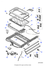 XR811721 - Jaguar Sunroof glass panel