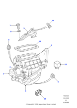 JNB000070 - Land Rover Blower assembly heater