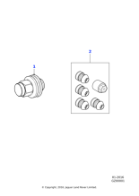 T4A16633 - Jaguar Wheel nut kit