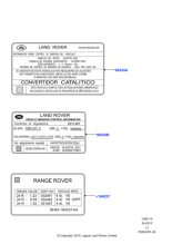 LR028986 - Land Rover Label - Emissions