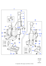 EWM000020PUY - Land Rover Escutcheon-rear centre seat belt