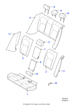 T2H34133CJA - Jaguar Seat squab armrest