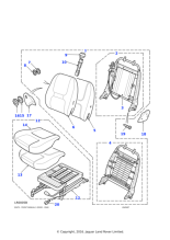 HJP10007PUY - Land Rover Cap-front seat squab manual lumbar support mechanism hand wheel
