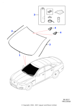 C2D16075 - Jaguar Windscreen glass