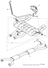 C2P13212 - Jaguar Intermediate exhaust pipe
