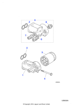 AJ83472 - Jaguar Oil filter adaptor