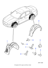 C2Z15669 - Jaguar Wheelarch liner