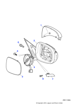 C2D42126 - Jaguar Glass - Door Mirror