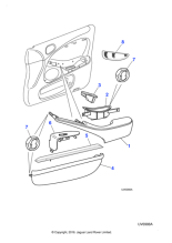 XR818381LGM - Jaguar Door armrest