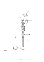LGL500050 - Land Rover Spring-cylinder head valve