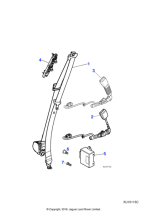 C2C8880HLJ - Jaguar Seatbelt