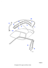 HJB7778AA - Jaguar Hood frame seal
