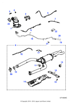XR856857E - Jaguar Front pipe and particulate filter