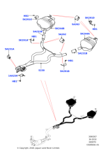 LR126077 - Land Rover Muffler - Front
