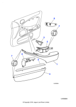 XR811671LGM - Jaguar Door armrest
