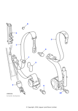 EVB000420PMD - Land Rover Pretensioner assembly-front seat belt