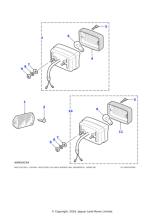 PRC7254 - Land Rover Lamp-rear fog