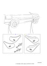 STC7978AB - Land Rover Mudflaps-kit front