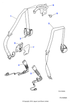 C2P18335AMS - Jaguar Seatbelt