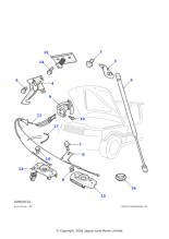 ALR6989 - Land Rover Cable-bonnet release assembly