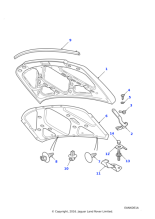 ASR2512 - Land Rover Bonnet assembly