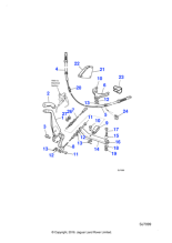 MMD5150BA - Jaguar Handbrake cable