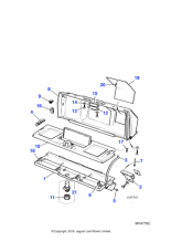 BDC7011 - Jaguar Trunk lid and cubby box lockset