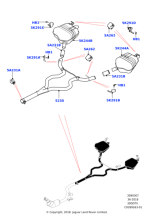 LR126080 - Land Rover Muffler And Pipe - Rear