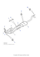 2943284 - Land Rover Bracket-support exhaust downpipe