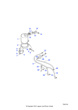 566724 - Land Rover Connector hose-three way